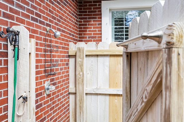 exterior details with brick siding