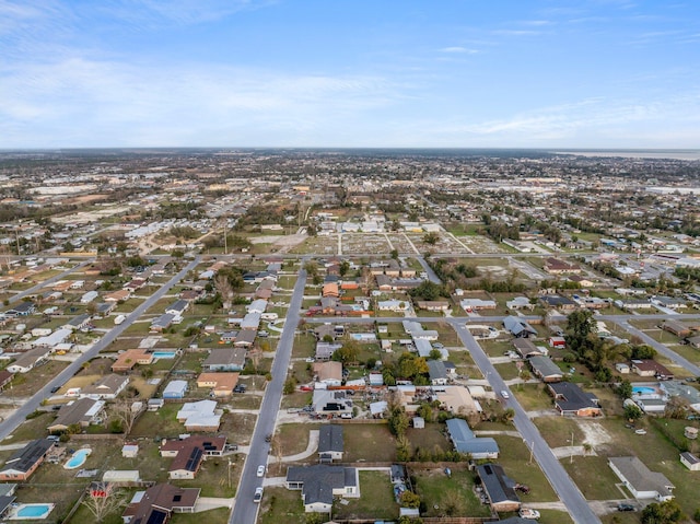 aerial view with a residential view