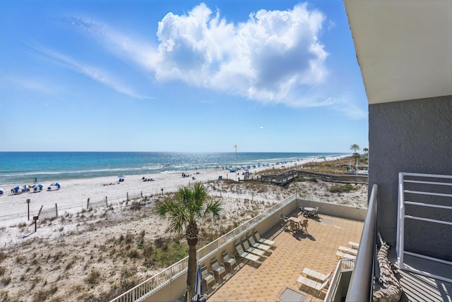 property view of water with a view of the beach