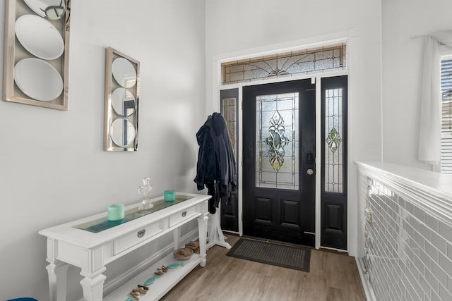 entryway featuring wood finished floors