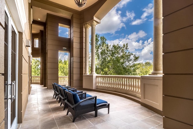 balcony featuring a patio and outdoor lounge area