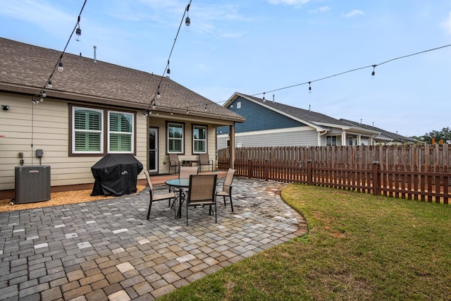 846 Cannon Ln, Destin, FL 32541 - exterior space featuring a patio area, fence, central AC unit, and a yard