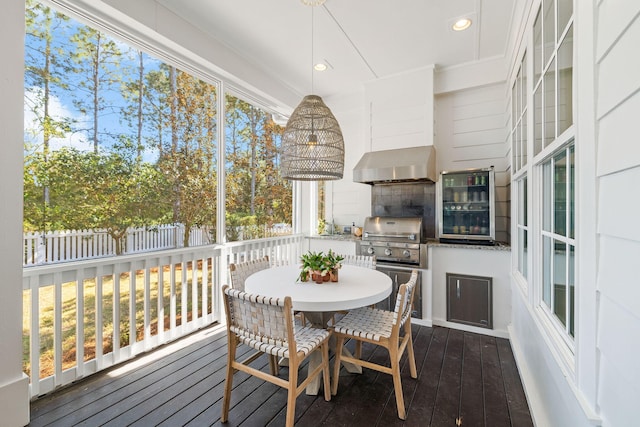 view of sunroom / solarium