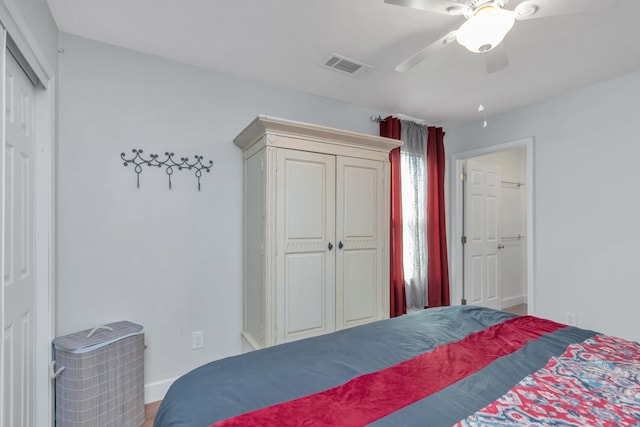79 N 6th St, Santa Rosa Beach, FL 32459 - bedroom featuring visible vents and a ceiling fan