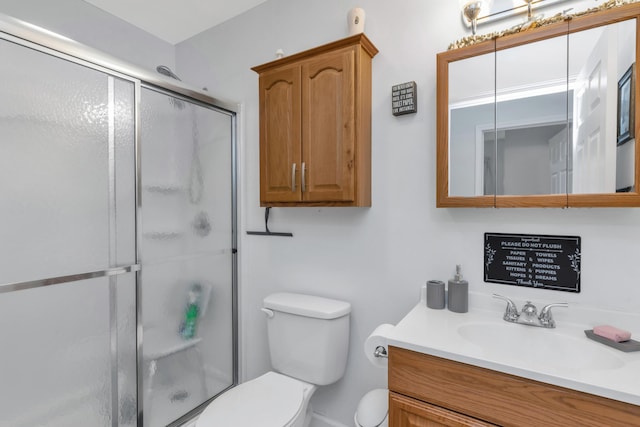 79 N 6th St, Santa Rosa Beach, FL 32459 - full bathroom with a stall shower, vanity, and toilet