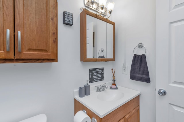79 N 6th St, Santa Rosa Beach, FL 32459 - half bath featuring vanity and toilet