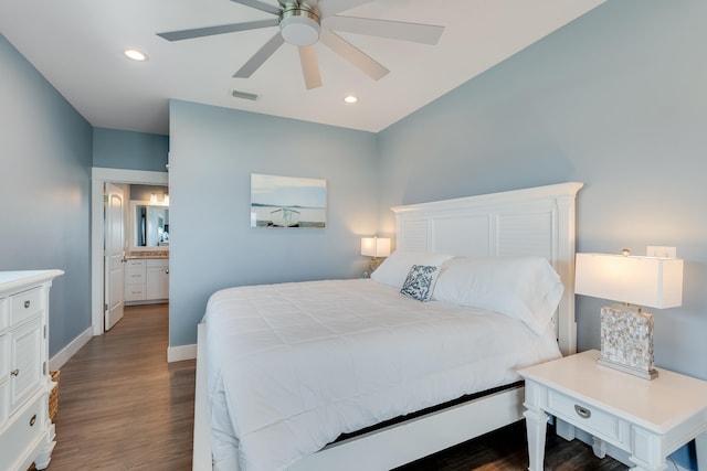 3625 Cape San Blas Rd, Cape San Blas, FL 32456 - bedroom featuring visible vents, recessed lighting, baseboards, and wood finished floors