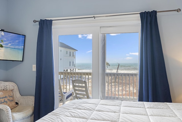 3625 Cape San Blas Rd, Cape San Blas, FL 32456 - bedroom featuring a beach view and a water view