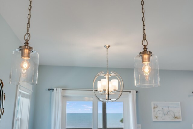 3625 Cape San Blas Rd, Cape San Blas, FL 32456 - details with an inviting chandelier