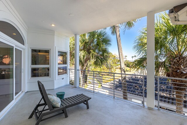 view of patio / terrace with a balcony