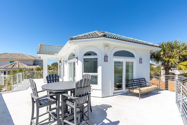 view of patio / terrace featuring a balcony