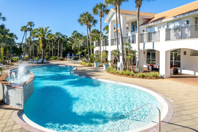 view of pool with a patio