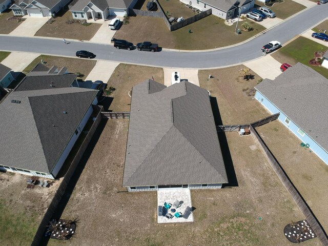 bird's eye view featuring a residential view