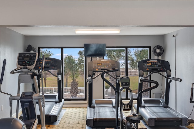 view of exercise room