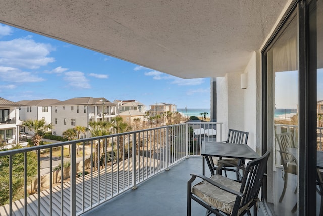 balcony featuring a residential view