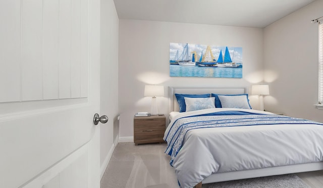 bedroom with baseboards