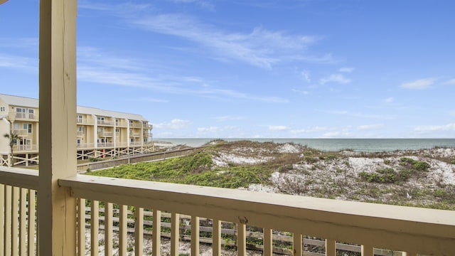 water view featuring a beach view