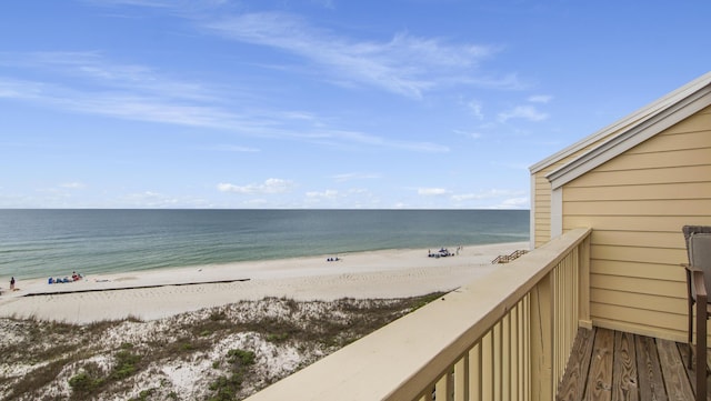 property view of water with a view of the beach