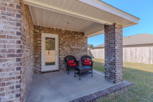 view of patio / terrace with fence