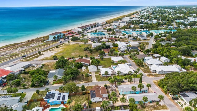 305 S Wells St, Panama City Beach, FL 32413 - aerial view featuring a view of the beach, a water view, and a residential view