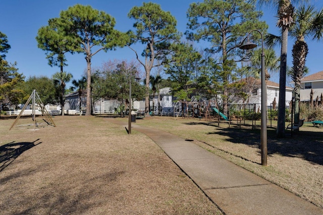 view of home's community with playground community