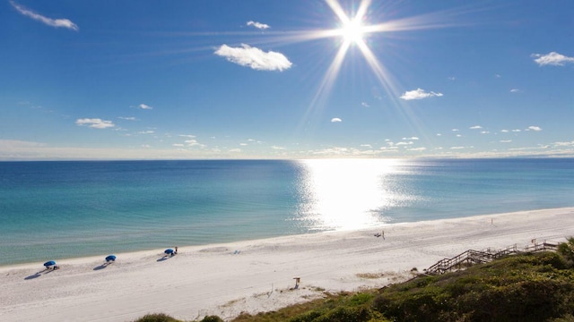 water view featuring a beach view