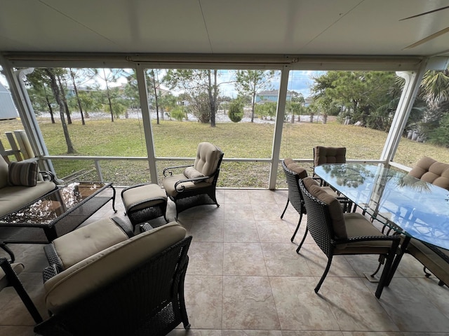 sunroom / solarium with plenty of natural light