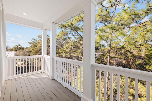 view of wooden terrace