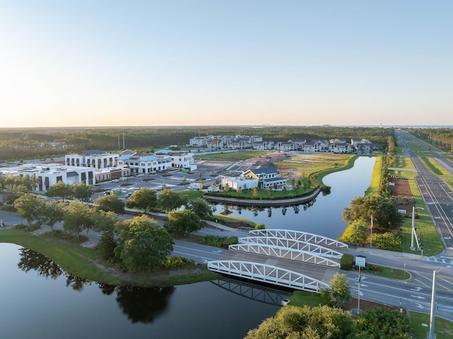 307 W Firethorn Cir Lot 42, Inlet Beach, FL 32461 - aerial view at dusk featuring a water view