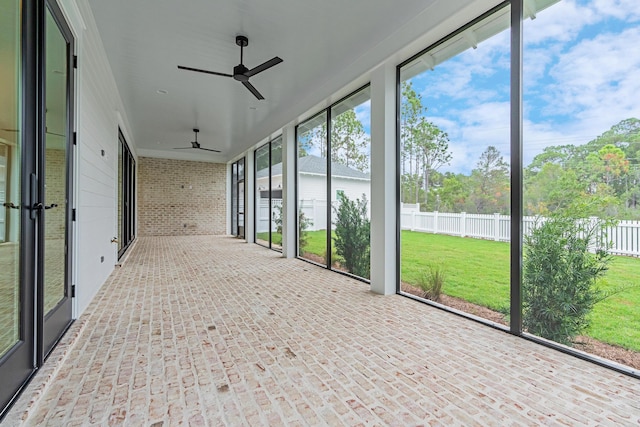 307 W Firethorn Cir Lot 42, Inlet Beach, FL 32461 - unfurnished sunroom with ceiling fan