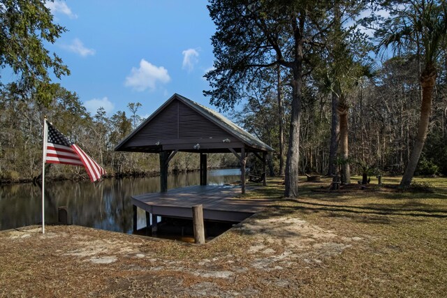 8840 Sand Pine Dr, Navarre, FL 32566 - dock area with a water view