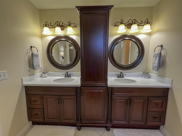 8840 Sand Pine Dr, Navarre, FL 32566 - bathroom with double vanity, baseboards, and a sink