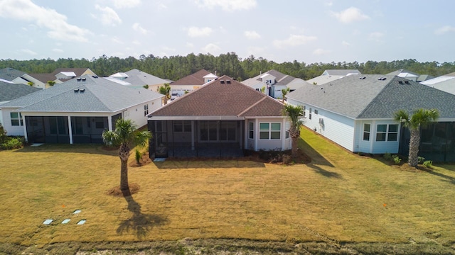 aerial view featuring a residential view