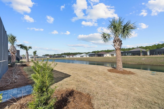 property view of water with a residential view
