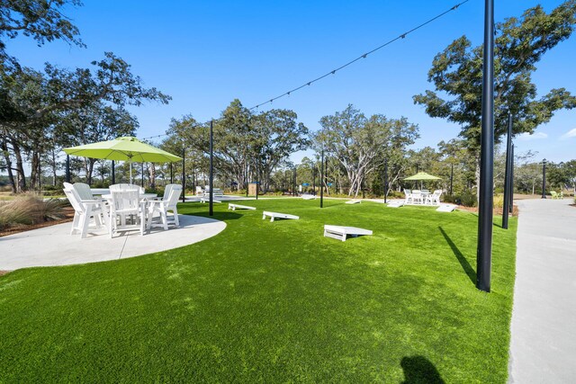 view of yard featuring a patio area