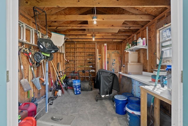 view of storage room