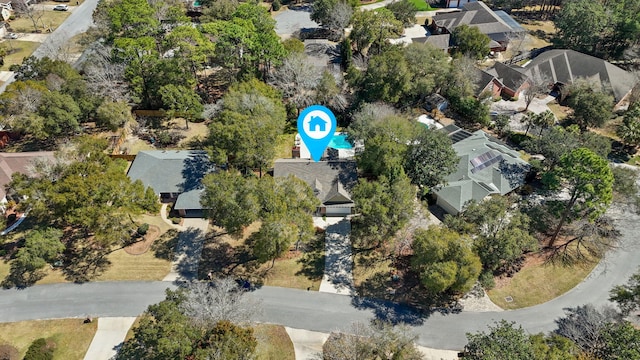 birds eye view of property featuring a residential view