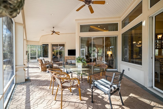 view of sunroom / solarium