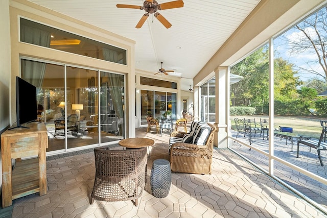 view of sunroom