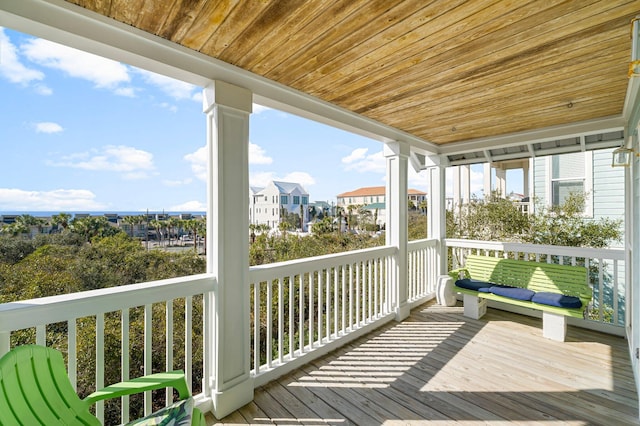 view of wooden deck