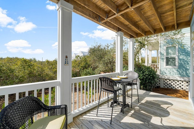 view of wooden deck