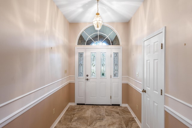 foyer with baseboards