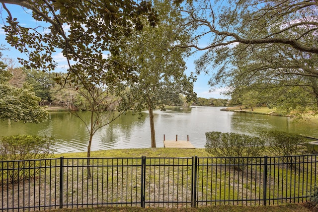 water view with fence