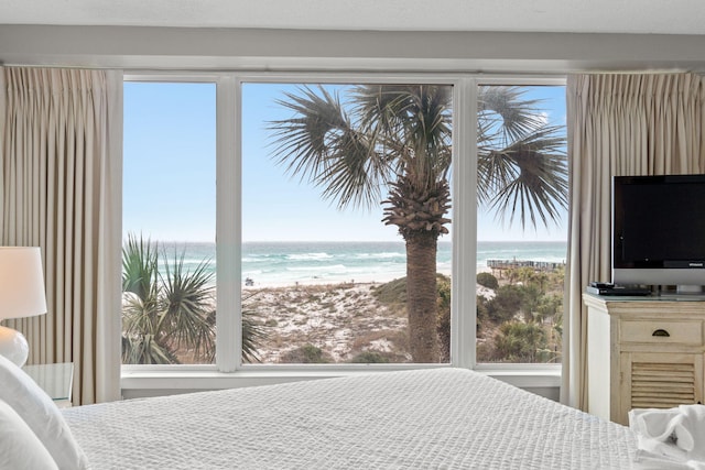 bedroom with multiple windows