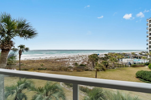 property view of water with a view of the beach