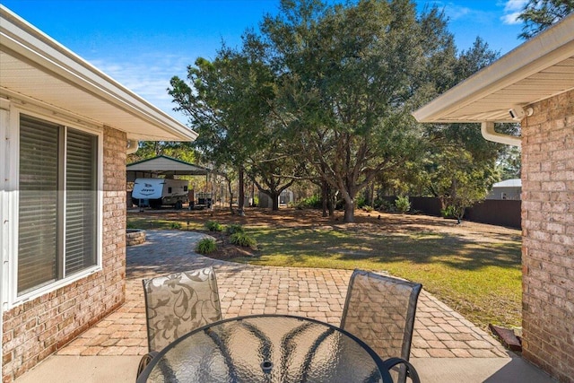 view of patio / terrace with fence