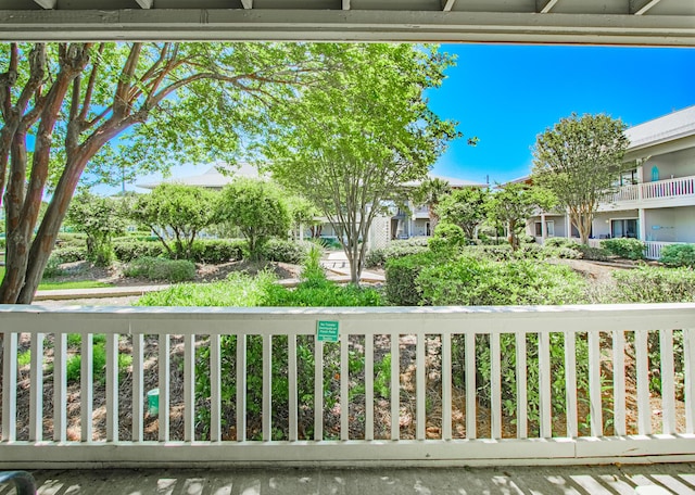 balcony with a residential view