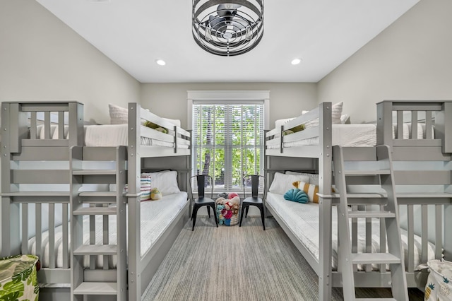 bedroom featuring recessed lighting