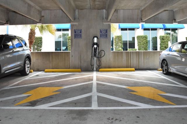 garage featuring covered parking