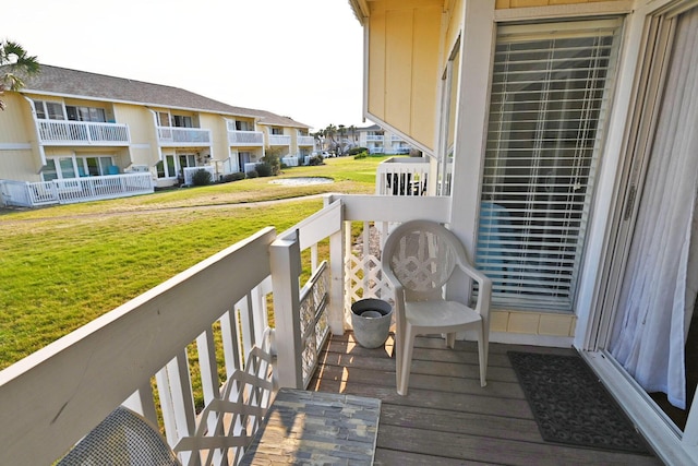 balcony featuring a residential view